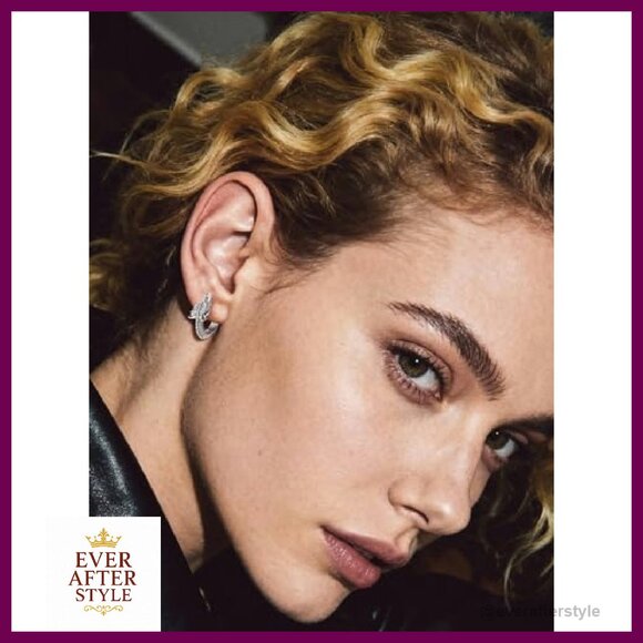 Dragon Huggie Earrings Stainless Steel Silver Hypoallergenic Retro Punk Style - Picture 6 of 8